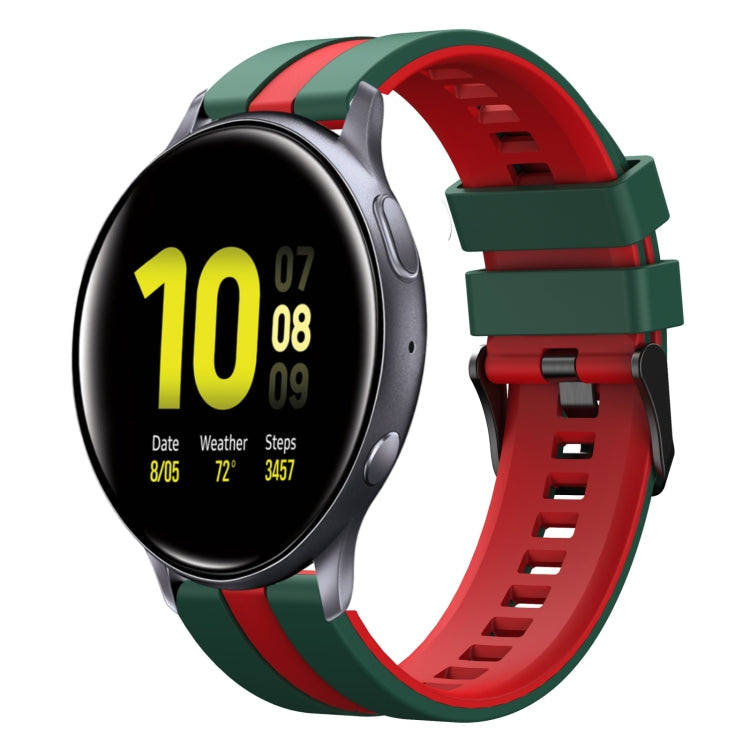 20mm Two Color Sports Silicone Watch Band, For Samsung Galaxy Watch Active 2 44mm