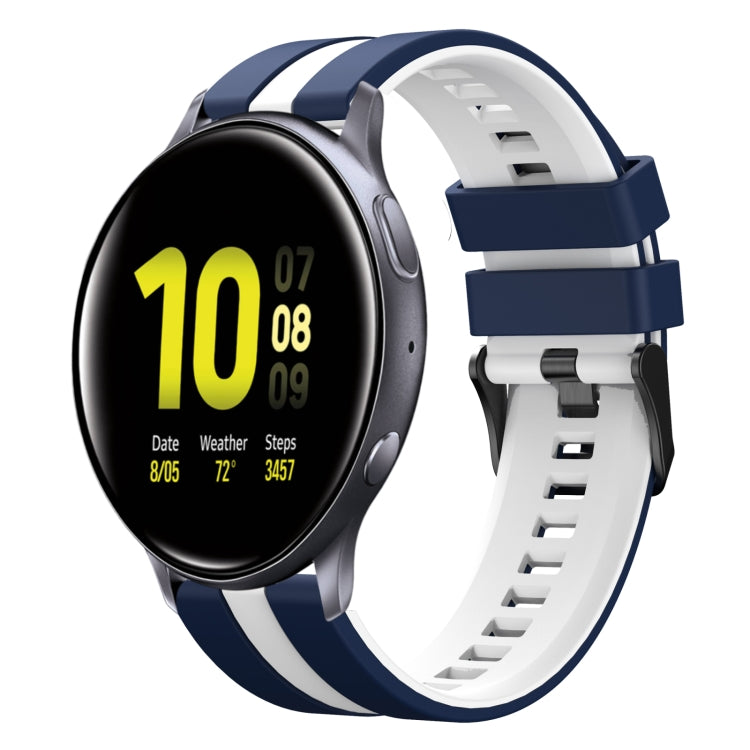 20mm Two Color Sports Silicone Watch Band, For Samsung Galaxy Watch Active 2 44mm
