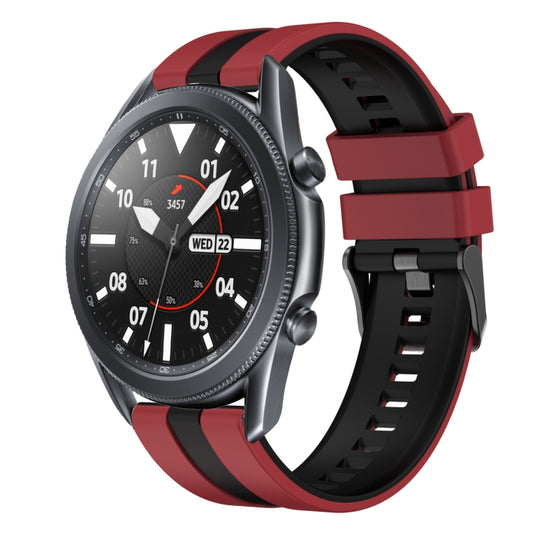 22mm Two Color Sports Silicone Watch Band, For Samsung Galaxy Watch3 45mm