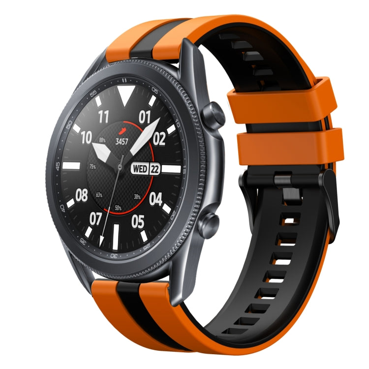 22mm Two Color Sports Silicone Watch Band, For Samsung Galaxy Watch3 45mm