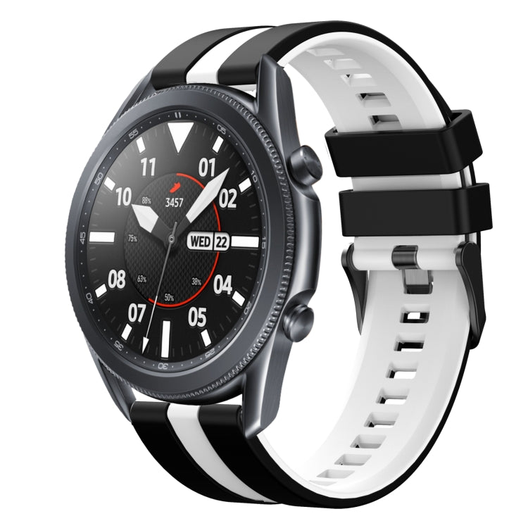 22mm Two Color Sports Silicone Watch Band, For Samsung Galaxy Watch3 45mm