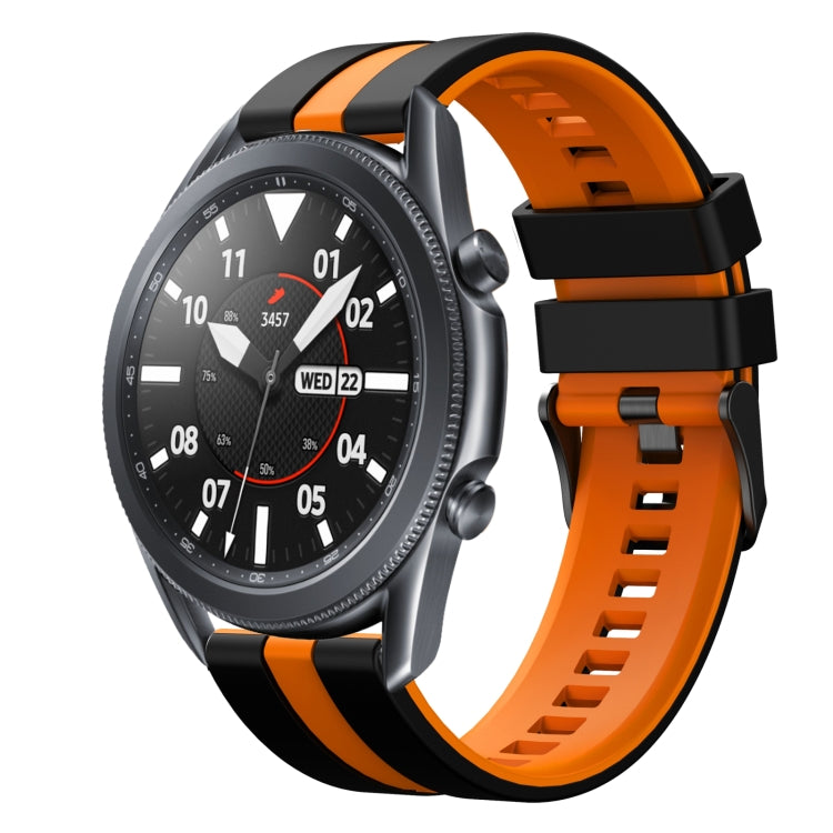 22mm Two Color Sports Silicone Watch Band, For Samsung Galaxy Watch3 45mm