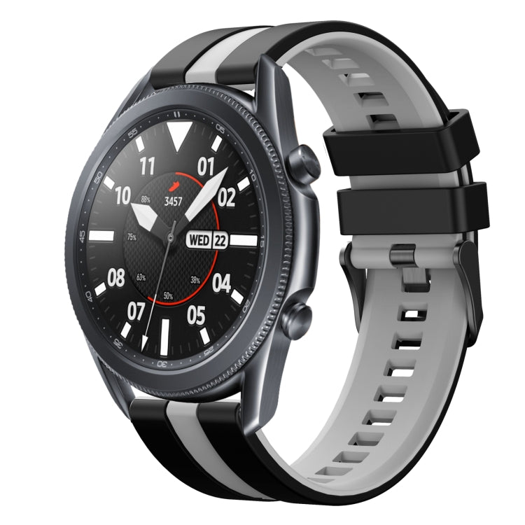 22mm Two Color Sports Silicone Watch Band, For Samsung Galaxy Watch3 45mm