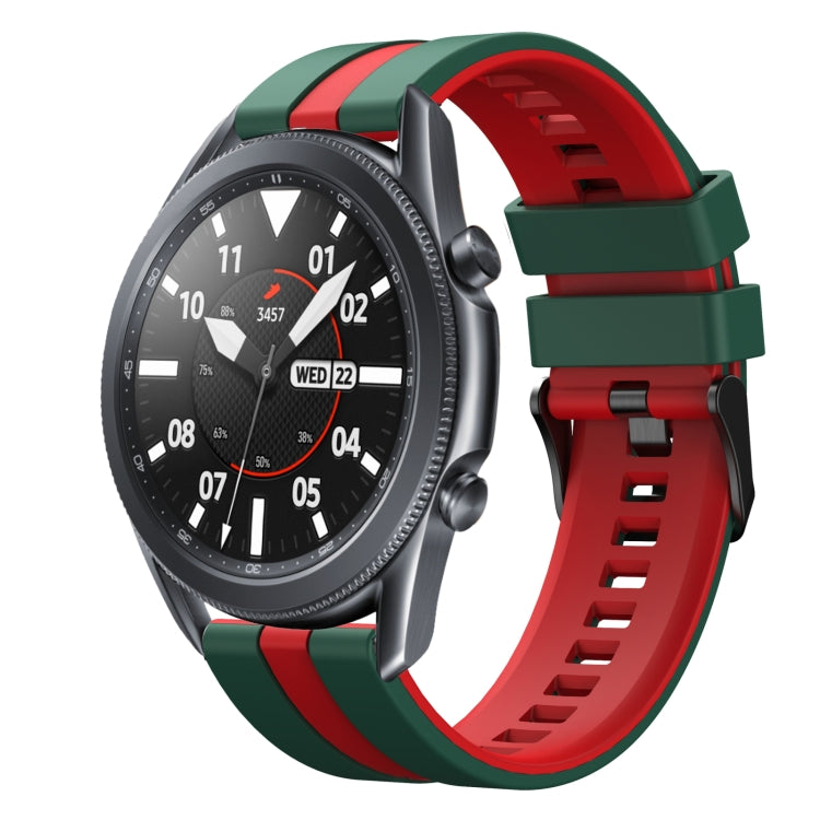 22mm Two Color Sports Silicone Watch Band, For Samsung Galaxy Watch3 45mm