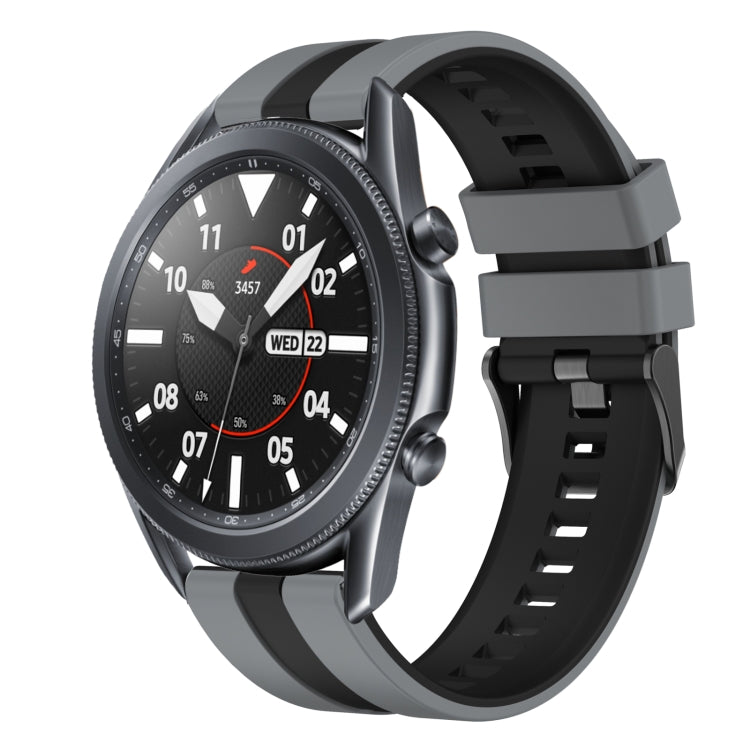 22mm Two Color Sports Silicone Watch Band, For Samsung Galaxy Watch3 45mm