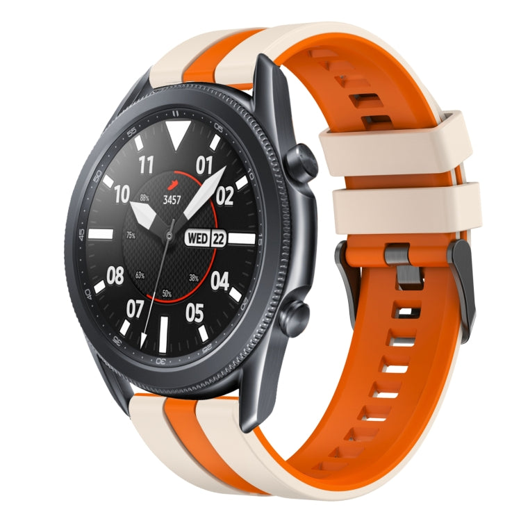 22mm Two Color Sports Silicone Watch Band, For Samsung Galaxy Watch3 45mm