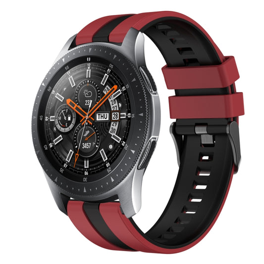 22mm Two Color Sports Silicone Watch Band, For Samsung Galaxy Watch 46mm