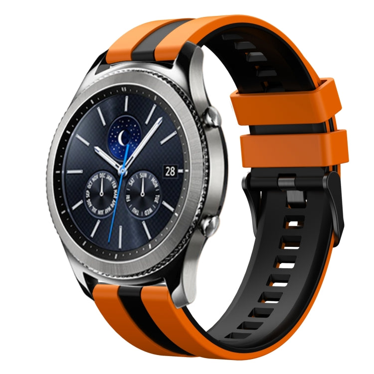 22mm Two Color Sports Silicone Watch Band, For Samsung Gear S3 Classic