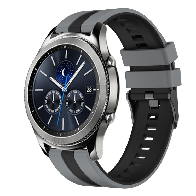 22mm Two Color Sports Silicone Watch Band, For Samsung Gear S3 Classic