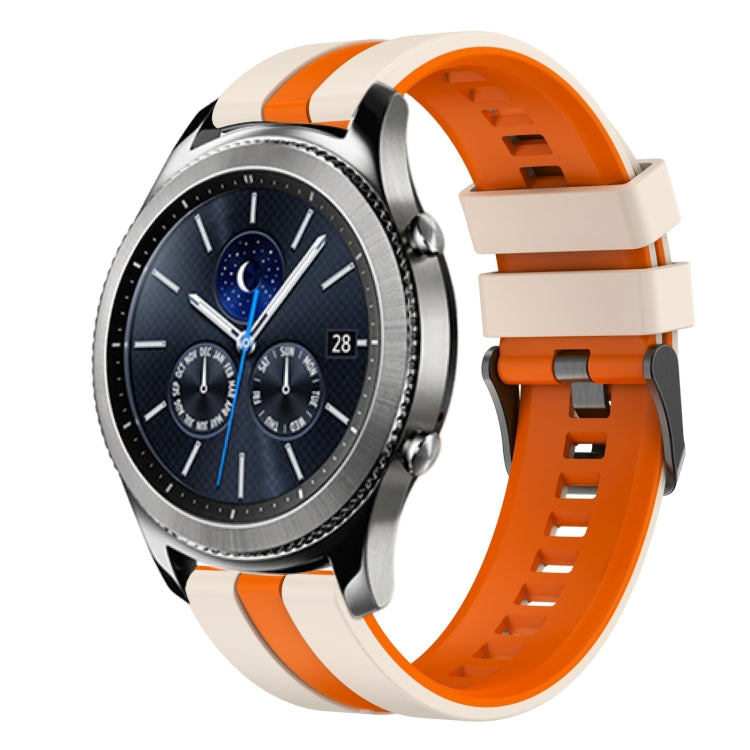 22mm Two Color Sports Silicone Watch Band, For Samsung Gear S3 Classic