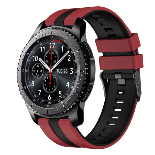 22mm Two Color Sports Silicone Watch Band, For Samsung Gear S3 Frontier