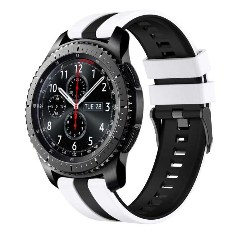 22mm Two Color Sports Silicone Watch Band, For Samsung Gear S3 Frontier