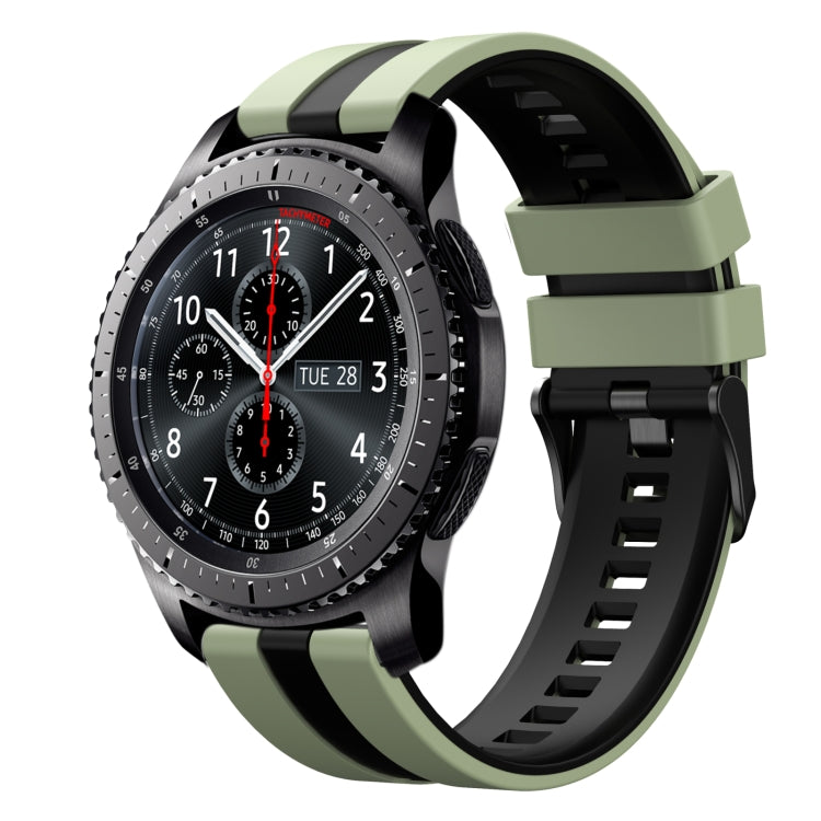 22mm Two Color Sports Silicone Watch Band, For Samsung Gear S3 Frontier