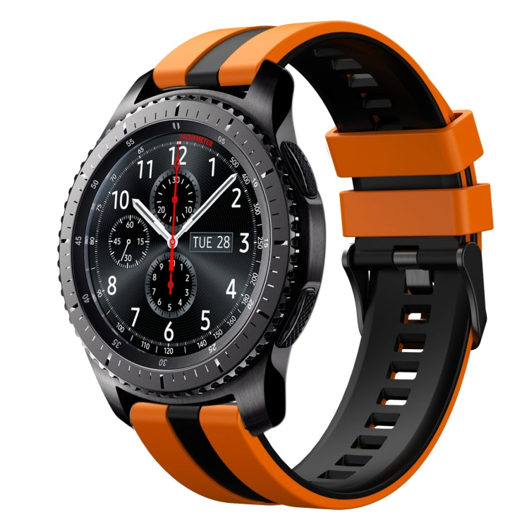 22mm Two Color Sports Silicone Watch Band, For Samsung Gear S3 Frontier