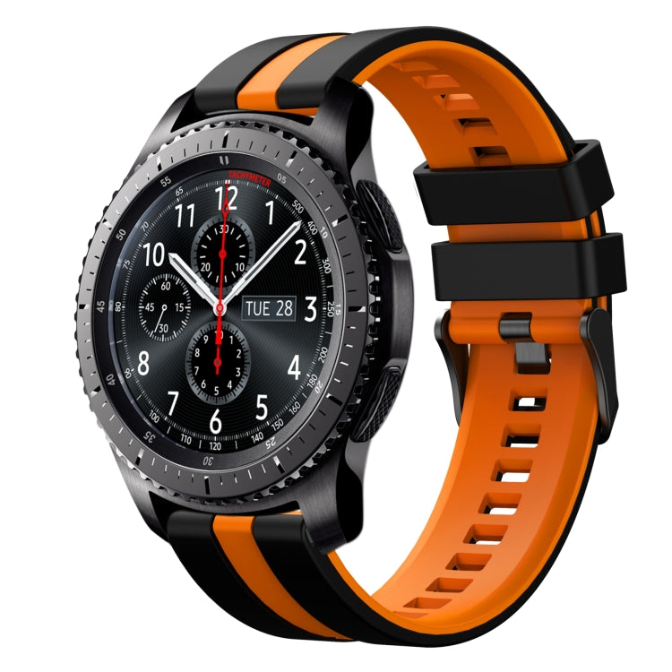 22mm Two Color Sports Silicone Watch Band, For Samsung Gear S3 Frontier
