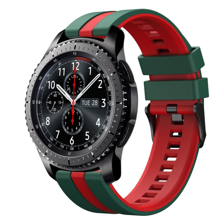 22mm Two Color Sports Silicone Watch Band, For Samsung Gear S3 Frontier