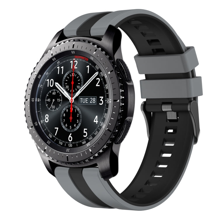 22mm Two Color Sports Silicone Watch Band, For Samsung Gear S3 Frontier