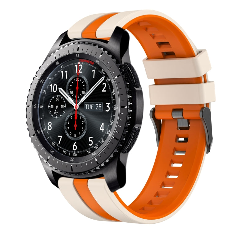 22mm Two Color Sports Silicone Watch Band, For Samsung Gear S3 Frontier