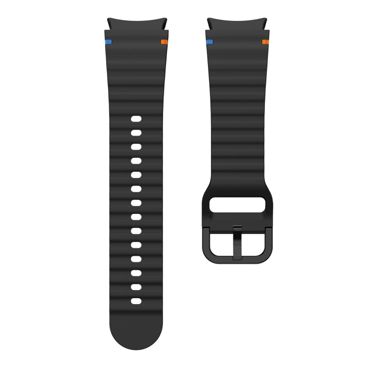 Wave Pattern Stitched Silicone Watch Band, For Samsung Galaxy Watch 6 40 / 44mm, For Samsung Galaxy Watch 5 40 / 44mm