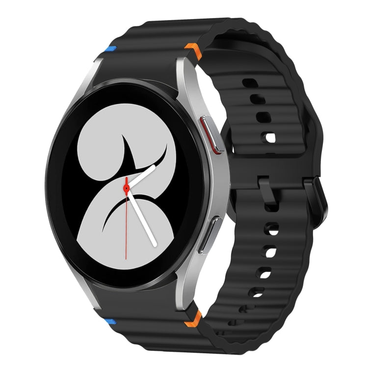 Wave Pattern Stitched Silicone Watch Band, For Samsung Galaxy Watch 5 Pro, For Samsung Galaxy Watch 4 40 / 44mm