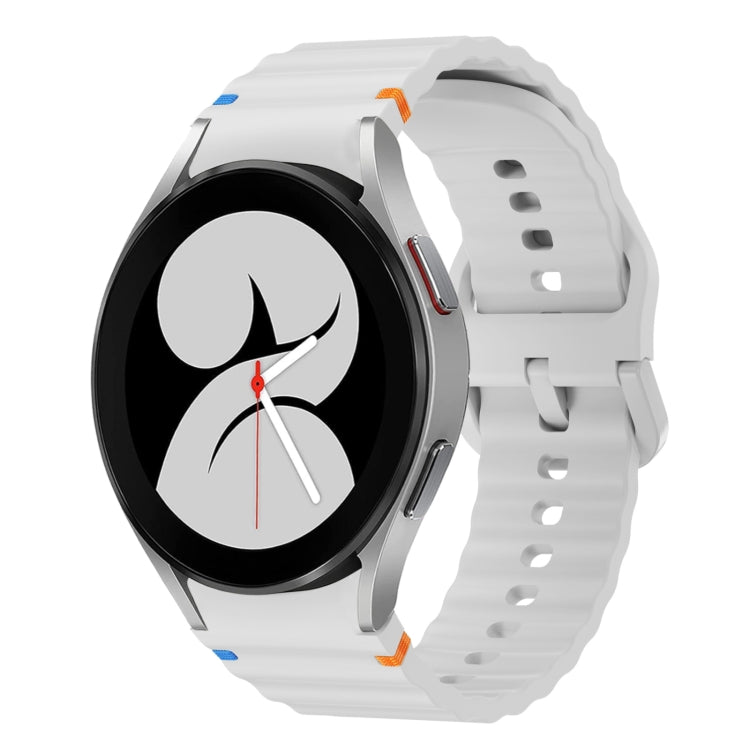 Wave Pattern Stitched Silicone Watch Band, For Samsung Galaxy Watch 5 Pro, For Samsung Galaxy Watch 4 40 / 44mm