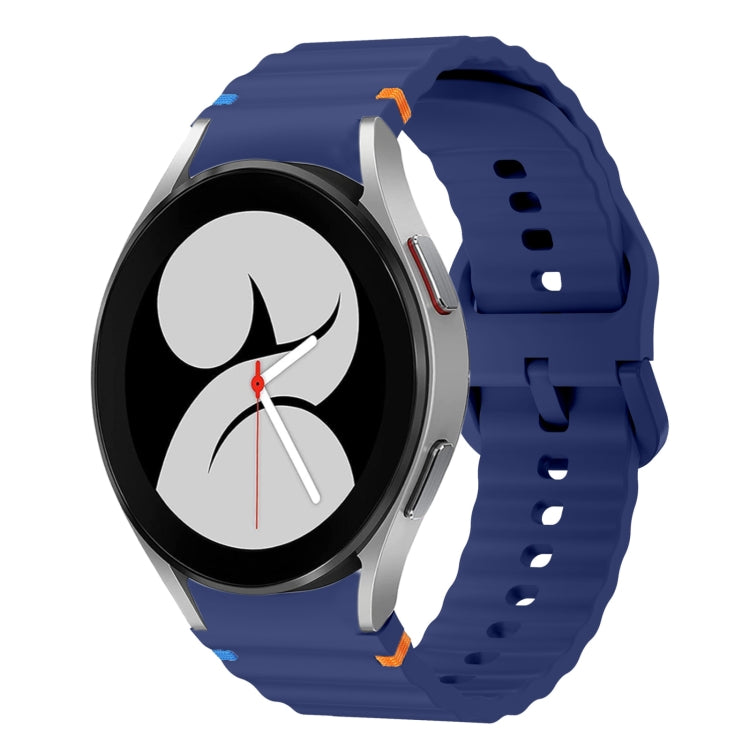 Wave Pattern Stitched Silicone Watch Band, For Samsung Galaxy Watch 5 Pro, For Samsung Galaxy Watch 4 40 / 44mm
