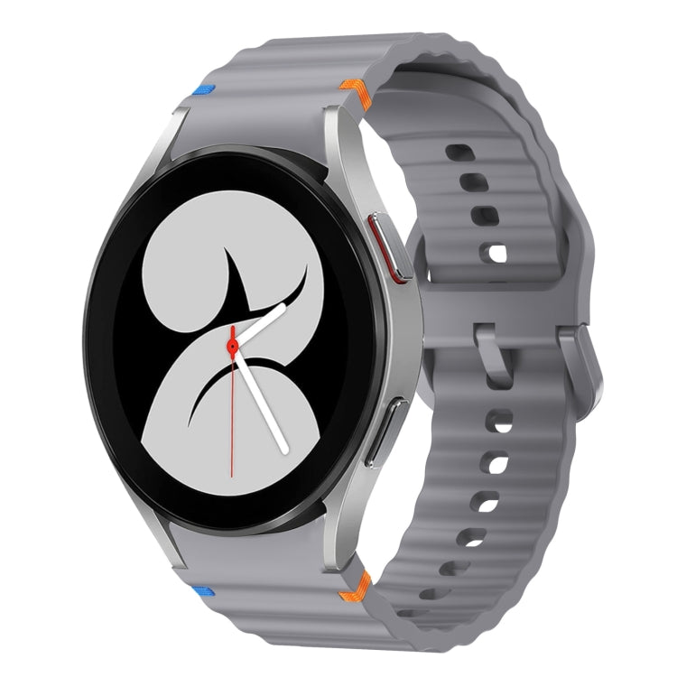 Wave Pattern Stitched Silicone Watch Band, For Samsung Galaxy Watch 5 Pro, For Samsung Galaxy Watch 4 40 / 44mm
