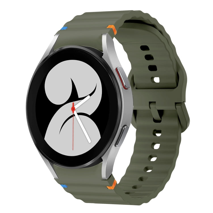 Wave Pattern Stitched Silicone Watch Band, For Samsung Galaxy Watch 5 Pro, For Samsung Galaxy Watch 4 40 / 44mm