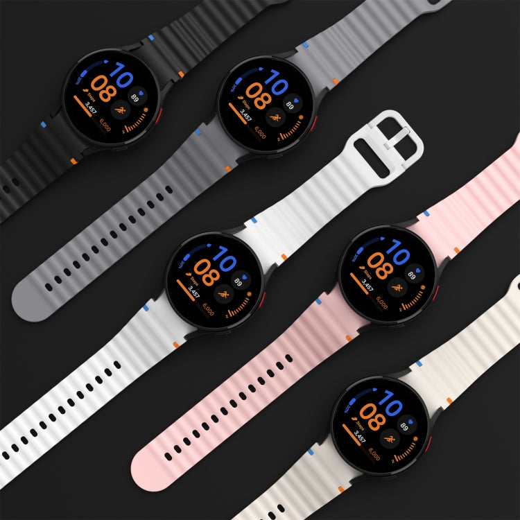 Wave Pattern Stitched Silicone Watch Band, For Samsung Galaxy Watch 5 Pro, For Samsung Galaxy Watch 4 40 / 44mm