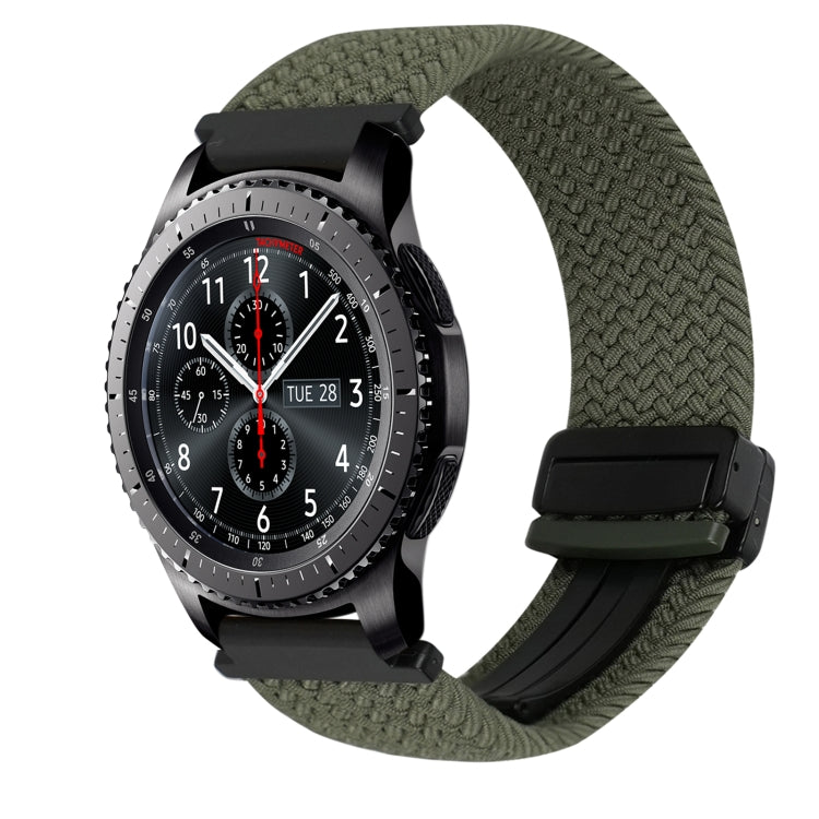 22mm Magnetic Buckle Braided Watch Band, For Samsung Galaxy Gear S3 Frontier