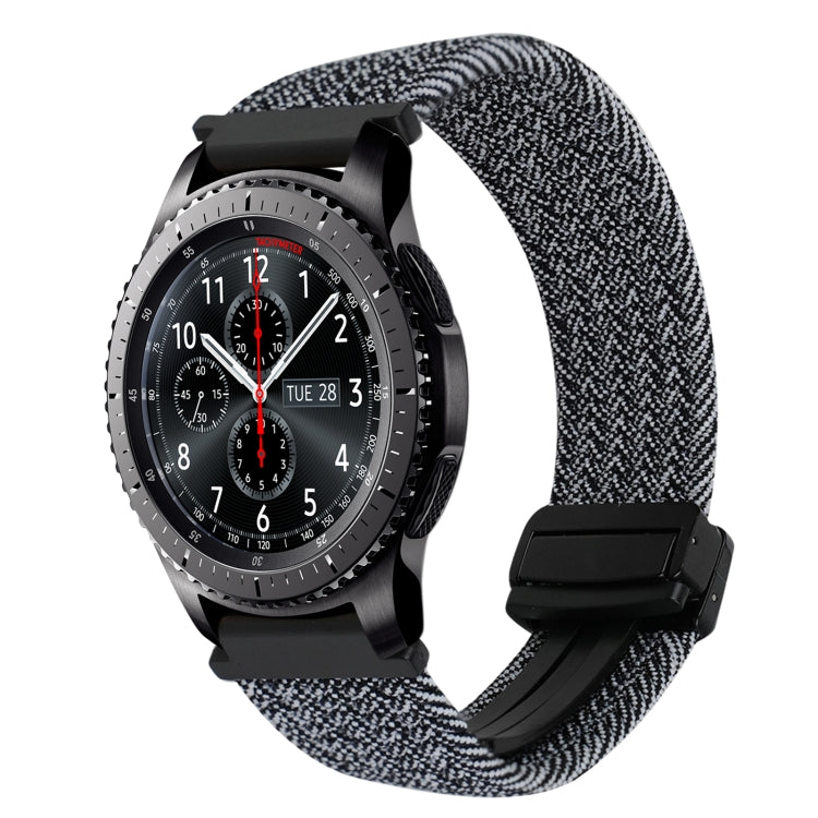 22mm Magnetic Buckle Braided Watch Band, For Samsung Galaxy Gear S3 Frontier
