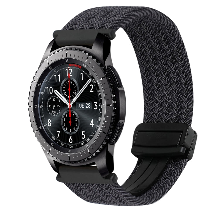 22mm Magnetic Buckle Braided Watch Band, For Samsung Galaxy Gear S3 Frontier