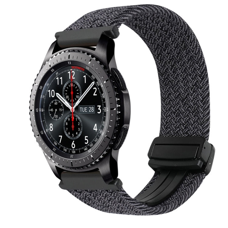 22mm Magnetic Buckle Braided Watch Band, For Samsung Galaxy Gear S3 Frontier