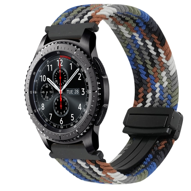 22mm Magnetic Buckle Braided Watch Band, For Samsung Galaxy Gear S3 Frontier