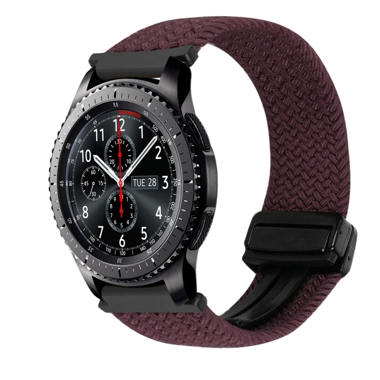 22mm Magnetic Buckle Braided Watch Band, For Samsung Galaxy Gear S3 Frontier