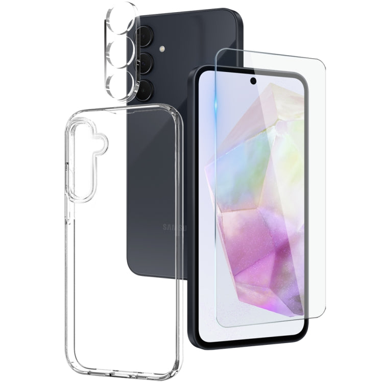 NORTHJO 3 in 1 TPU Phone Case with Screen Protector and Lens Film, For Samsung Galaxy A16 5G, For Samsung Galaxy A06 4G, For Samsung Galaxy S24 FE 5G, For Samsung Galaxy A55 5G, For Samsung Galaxy A35 5G, For Samsung Galaxy A05s 4G