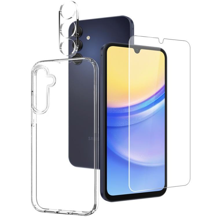 NORTHJO 3 in 1 TPU Phone Case with Screen Protector and Lens Film, For Samsung Galaxy A16 5G, For Samsung Galaxy A06 4G, For Samsung Galaxy S24 FE 5G, For Samsung Galaxy A55 5G, For Samsung Galaxy A35 5G, For Samsung Galaxy A05s 4G