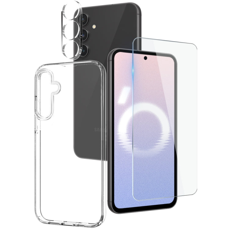 NORTHJO 3 in 1 TPU Phone Case with Screen Protector and Lens Film, For Samsung Galaxy A16 5G, For Samsung Galaxy A06 4G, For Samsung Galaxy S24 FE 5G, For Samsung Galaxy A55 5G, For Samsung Galaxy A35 5G, For Samsung Galaxy A05s 4G