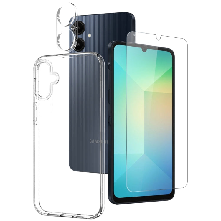 NORTHJO 3 in 1 TPU Phone Case with Screen Protector and Lens Film, For Samsung Galaxy A16 5G, For Samsung Galaxy A06 4G, For Samsung Galaxy S24 FE 5G, For Samsung Galaxy A55 5G, For Samsung Galaxy A35 5G, For Samsung Galaxy A05s 4G