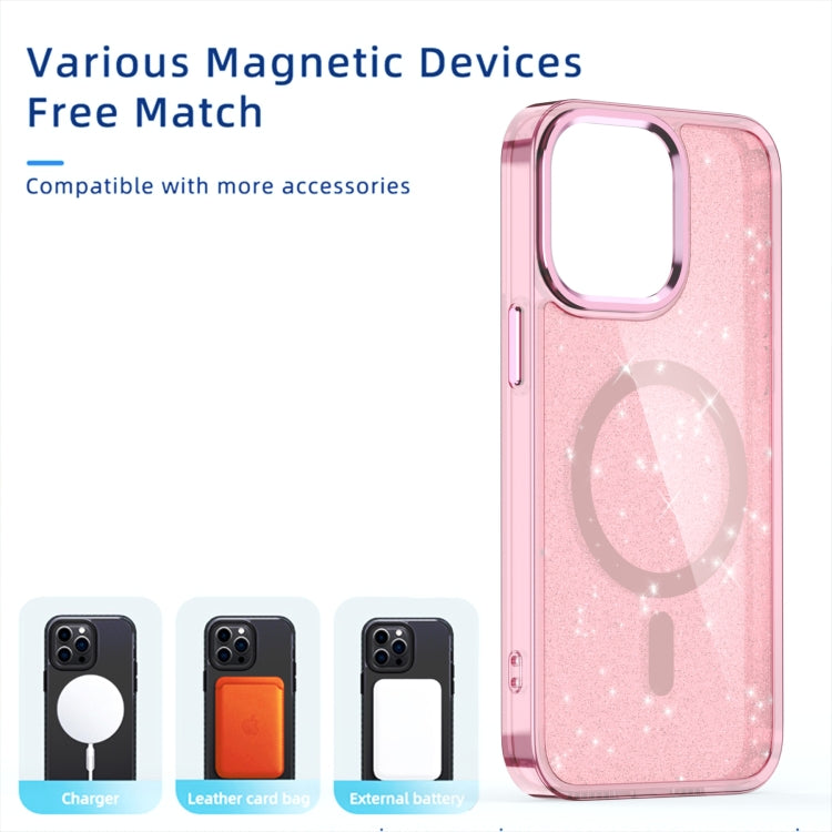 Glitter MagSafe Shockproof Phone Case, For iPhone 13 Pro Max, For iPhone 13 Pro, For iPhone 13, For iPhone 12, For iPhone 12 Pro Max, For iPhone 12 Pro