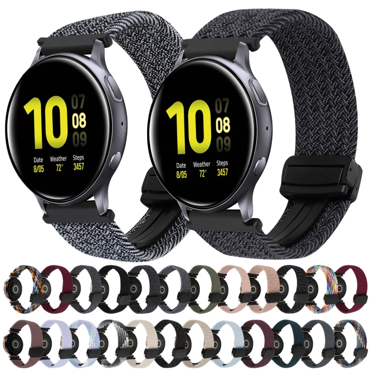 20mm Magnetic Buckle Braided Watch Strap, For Samsung Galaxy Watch Active 2