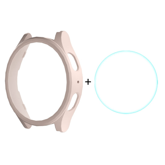 ENKAY Hat-Prince Electroplated Hard PC Case + 0.2mm 9H Glass Screen Protector, For Samsung Galaxy Watch7 44mm, For Samsung Galaxy Watch7 40mm