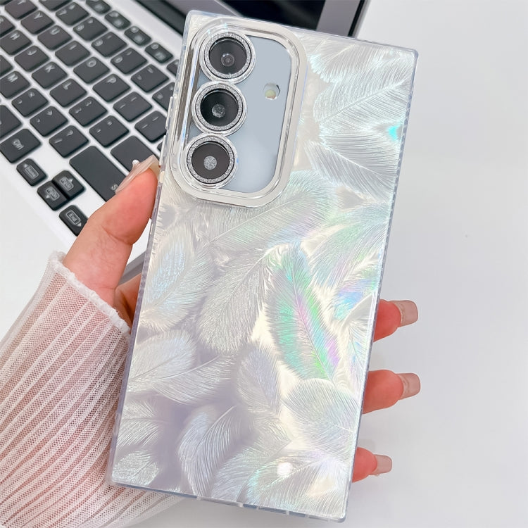 Plating Glitter Texture TPU Phone Case with Lens Film, For Samsung Galaxy A55 5G