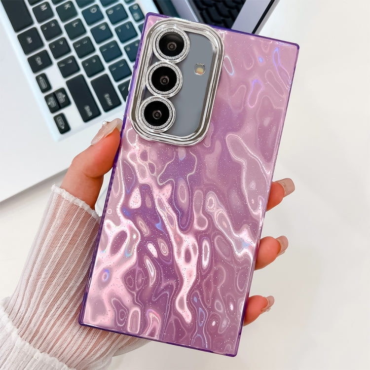 Plating Glitter Texture TPU Phone Case with Lens Film, For Samsung Galaxy A55 5G