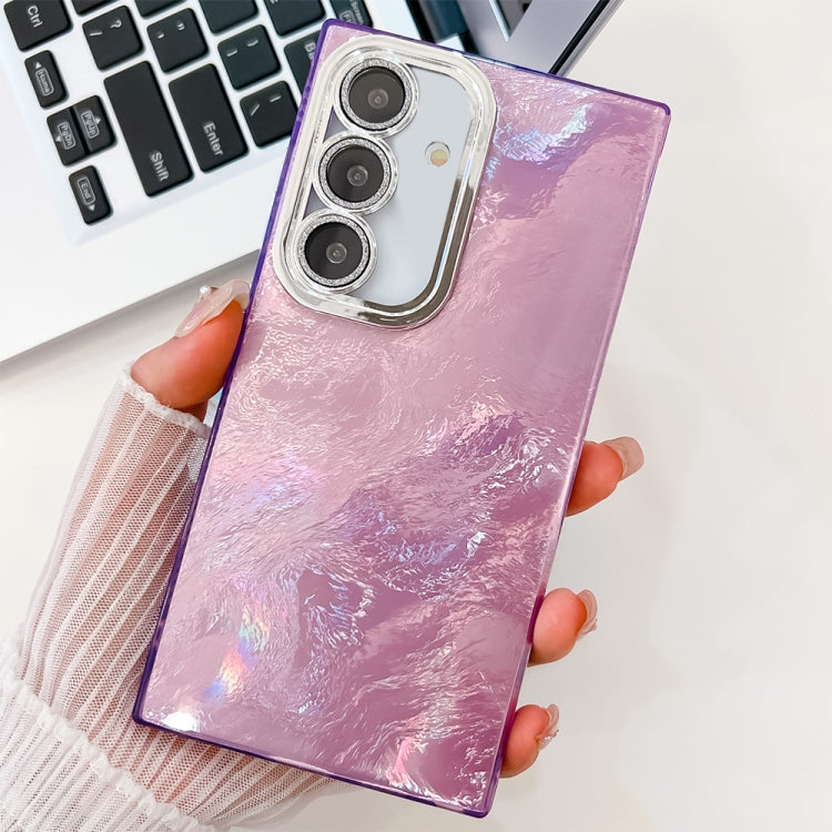 Plating Glitter Texture TPU Phone Case with Lens Film, For Samsung Galaxy A55 5G