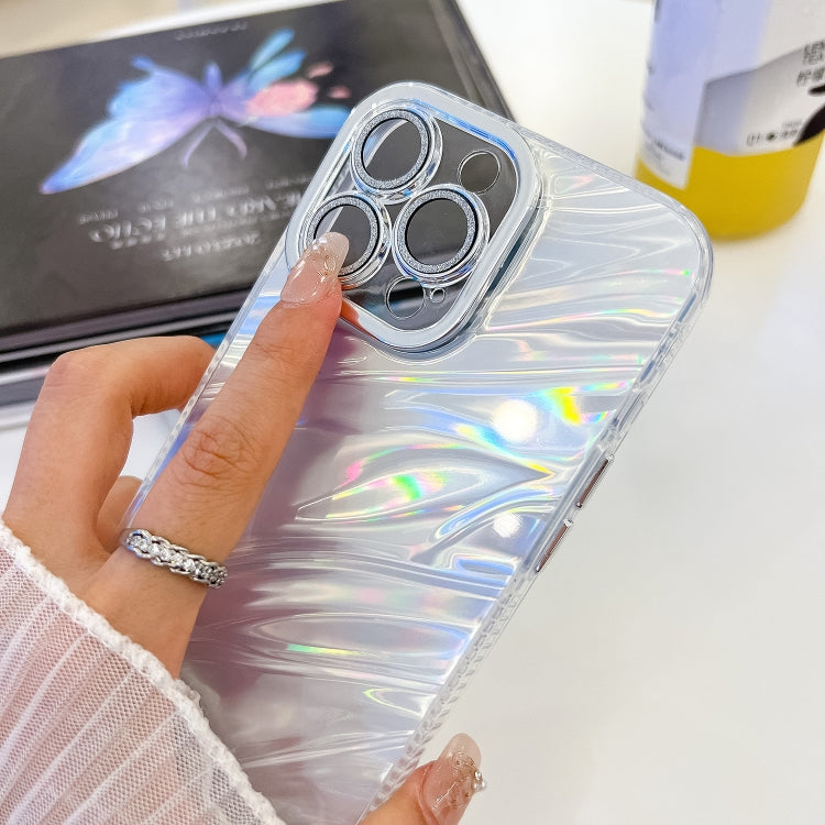 Plating Glitter Texture Chain Wristband TPU Phone Case with Lens Film, For iPhone 13