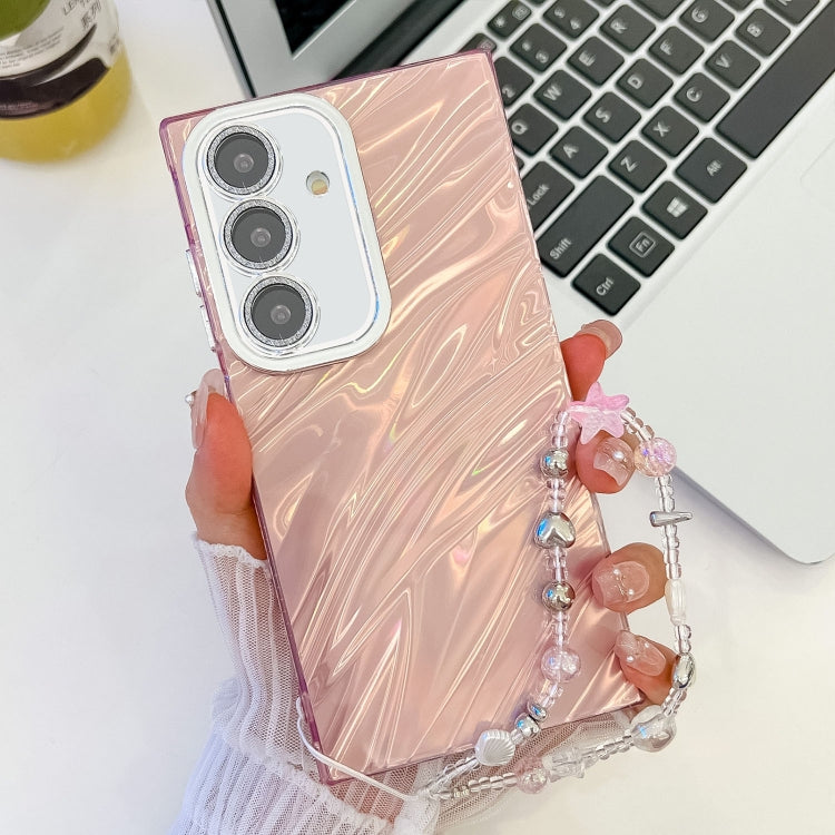 Plating Glitter Texture Chain Wristband TPU Phone Case with Lens Film, Series 14