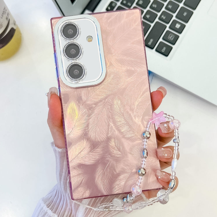 Plating Glitter Texture Chain Wristband TPU Phone Case with Lens Film, Series 14