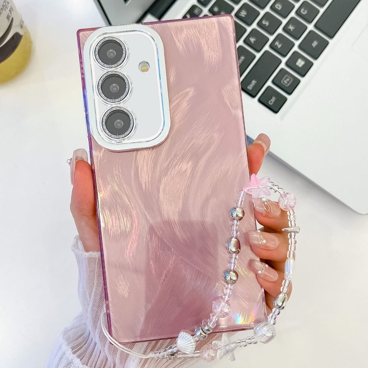 Plating Glitter Texture Chain Wristband TPU Phone Case with Lens Film, Series 14