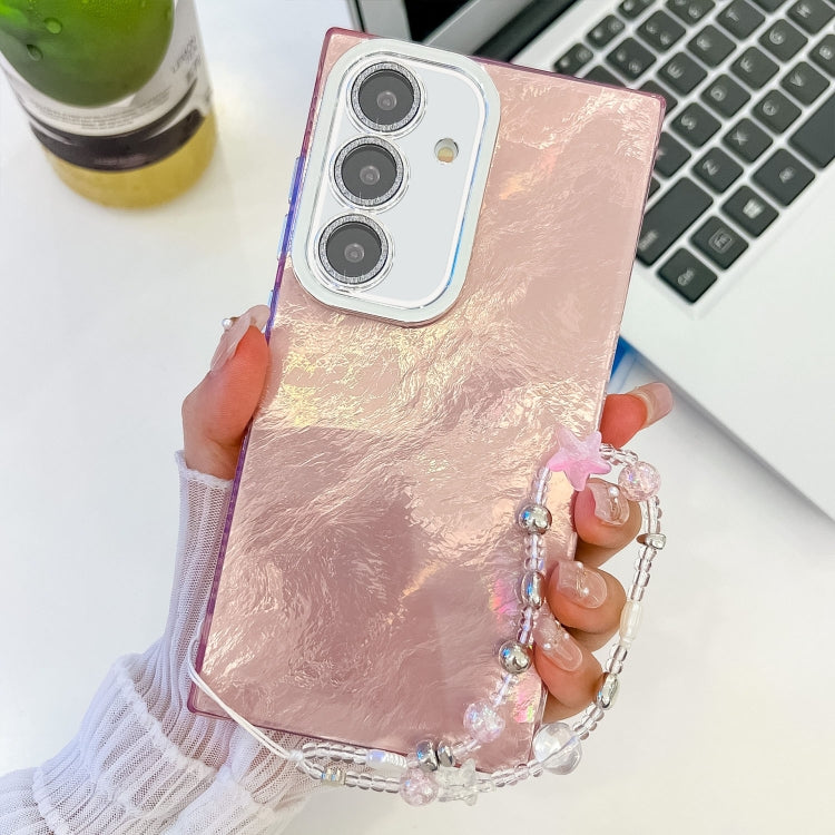 Plating Glitter Texture Chain Wristband TPU Phone Case with Lens Film, Series 14